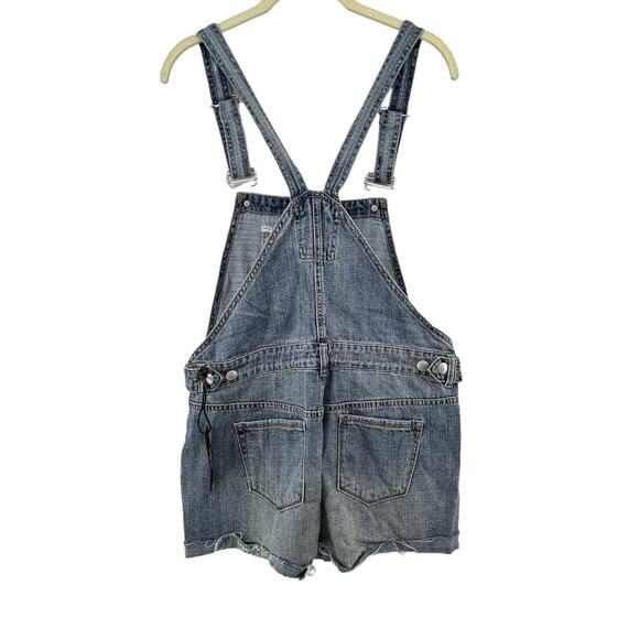 Silent New York Size 27 NEW Shortalls Short Overalls Denim Medium Wash Pockets - Picture 5 of 5